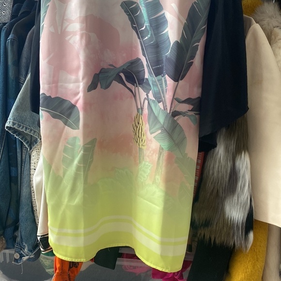 Le Superbe- NWT Tropical Ombré Calypso Slip Silk Maxi Dress - Picture 5 of 7